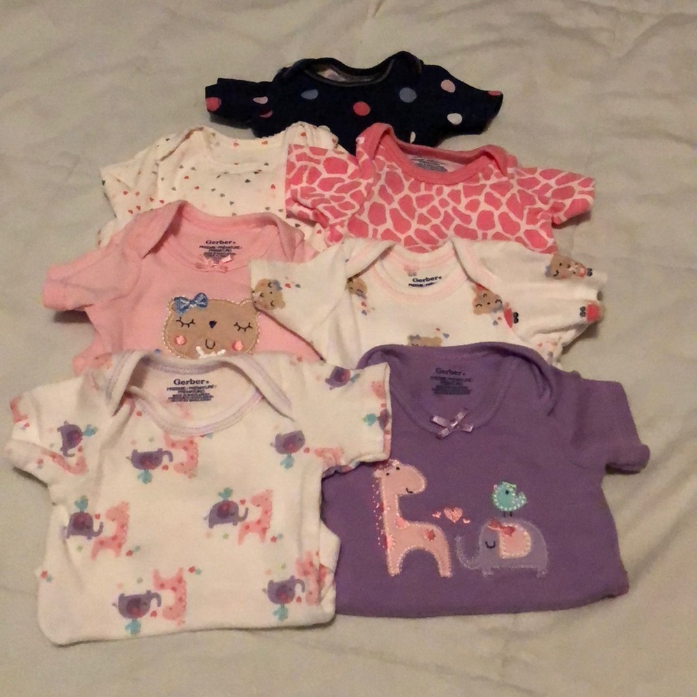 Lot of premie girl onesies